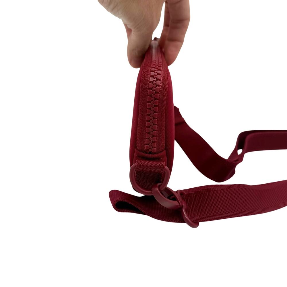 Sephora x Dagne Dover Neoprene Crossbody Belt Bag Red Burgundy - Picture 5 of 10